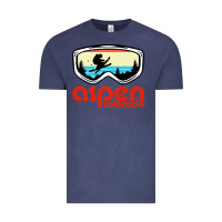 Vintage Denim aspen colorado ski mountain skiing retro vacation Vintage Tee - artisFamous