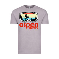 Vintage Zinc aspen colorado ski mountain skiing retro vacation Vintage Tee - artisFamous
