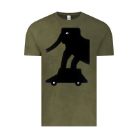 Vintage Olive Elephant Black To Stand On Your Car Vintage Tee - artisFamous