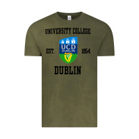 Vintage Olive university college dublin Vintage Tee - artisFamous