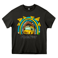 Asphalt bus driver rainbow Heavy Core Tee - NancyCooperArtShop