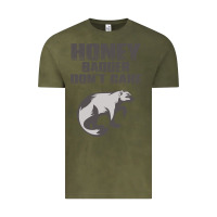 Vintage Olive honey badger dont care Vintage Tee - artisFamous