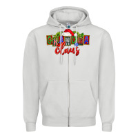 Dove Grey Christmas Grandma Claus Zipper Hoodie - FaDigitalArtStudio