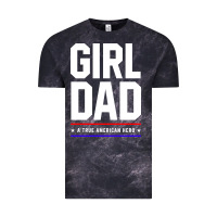 Cloud Black Girl Dad A True American Hero - Fathers Day Gift Vintage Tee - artisFamous
