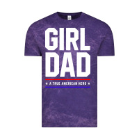 Girl Dad A True American Hero - Fathers Day Gift Vintage Tee | Teevron