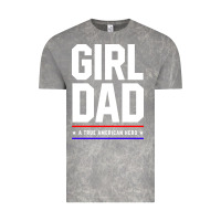 Cloud Rock Girl Dad A True American Hero - Fathers Day Gift Vintage Tee - artisFamous