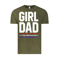 Vintage Olive Girl Dad A True American Hero - Fathers Day Gift Vintage Tee - artisFamous