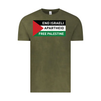 Vintage Olive end is.rae.li apartheid free pales  flag  t shirt Vintage Tee - artisFamous