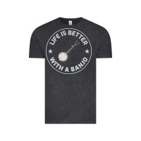 Vintage Black Banjo Bluegrass Music Traditional Musician Funny Gift Vintage Tee - artisFamous