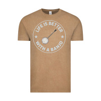 Vintage Coffee Banjo Bluegrass Music Traditional Musician Funny Gift Vintage Tee - artisFamous