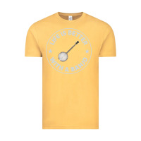 Vintage Mustard Banjo Bluegrass Music Traditional Musician Funny Gift Vintage Tee - artisFamous