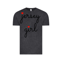 Vintage Black new jersey girl on the shore Vintage Tee - artisFamous