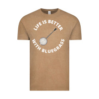 Vintage Coffee Banjo Bluegrass Music Traditional Musician Funny Gift Vintage Tee - artisFamous