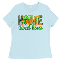 Baby Blue st.patrick home sweet home Ladies Tee - BundleAndBundleShop