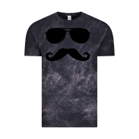 Cloud Black moustache and sunglasses Vintage Tee - artisFamous