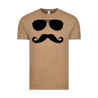 Vintage Coffee moustache and sunglasses Vintage Tee - artisFamous