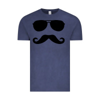 Vintage Denim moustache and sunglasses Vintage Tee - artisFamous