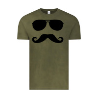 Vintage Olive moustache and sunglasses Vintage Tee - artisFamous