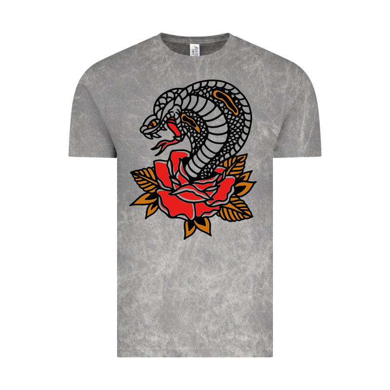 The King Cobra Snake And Rose Vintage Tee by artisFamous | Teevron