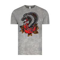 Cloud Rock the king cobra snake and rose Vintage Tee - artisFamous