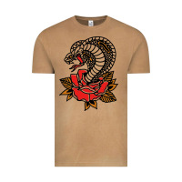 Vintage Camel the king cobra snake and rose Vintage Tee - artisFamous
