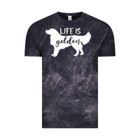 Cloud Black golden retriever - life is golden white Vintage Tee - artisFamous