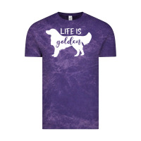 Cloud Purple golden retriever - life is golden white Vintage Tee - artisFamous