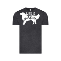 Golden Retriever - Life Is Golden White Vintage Tee | Teevron