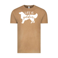 Vintage Camel golden retriever - life is golden white Vintage Tee - artisFamous