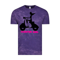 Cloud Purple scooter girl Vintage Tee - artisFamous