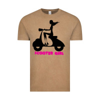 Vintage Coffee scooter girl Vintage Tee - artisFamous