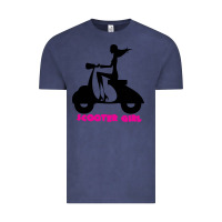 Vintage Denim scooter girl Vintage Tee - artisFamous