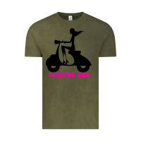 Vintage Olive scooter girl Vintage Tee - artisFamous
