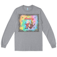 Heather Grey anxiety on tumbler Long Sleeve Tee - TumblerDesignByShophia