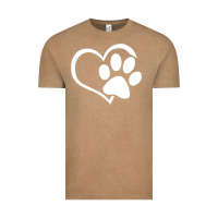 Vintage Coffee dog dad mom puppy shirt love dogs paw print heart women men  shirt Vintage Tee - artisFamous