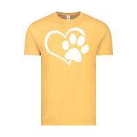 Vintage Mustard dog dad mom puppy shirt love dogs paw print heart women men  shirt Vintage Tee - artisFamous