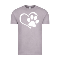 Vintage Zinc dog dad mom puppy shirt love dogs paw print heart women men  shirt Vintage Tee - artisFamous