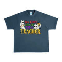 Midnight Navy You Can't Scare Me I'm a Teacher Urban Heavy Tee - texasbilliewilder