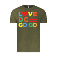 Vintage Olive love dc gogo Vintage Tee - artisFamous