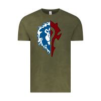Vintage Olive WORLD OF WARCRAFT MISTS OF PANDARIA HORDE Vintage Tee - artisFamous