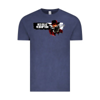 Vintage Denim Red Dead Redemption 2 Red Moon Cowboy Vintage Tee - artisFamous
