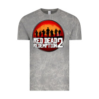 Cloud Rock Red Dead Redemption 2 Red Moon Cowboy Vintage Tee - artisFamous