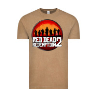 Vintage Coffee Red Dead Redemption 2 Red Moon Cowboy Vintage Tee - artisFamous
