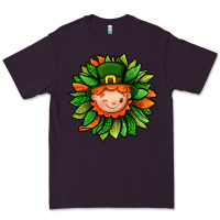 Plum St. Patricks Sunflower With Dwarf Premium Tee - BundleAndBundleShop
