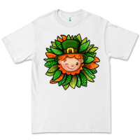White St. Patricks Sunflower With Dwarf Premium Tee - BundleAndBundleShop
