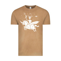 Vintage Camel alien riding unicorn  cool ufo cowboy Vintage Tee - artisFamous