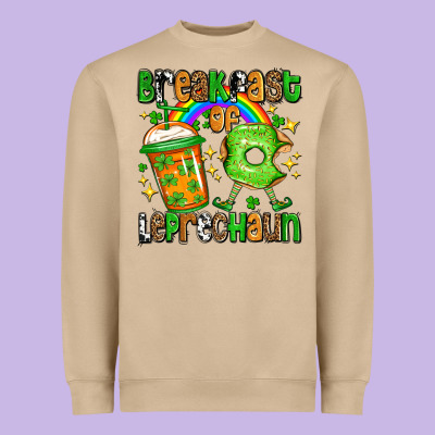 St. Patrick's Breakfast Of Leprechaun Heavyweight Sweatshirt Designed By Oliviacreatesart