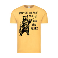 Vintage Mustard bear arms 2nd amendment funny hunting Vintage Tee - artisFamous