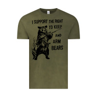 Vintage Olive bear arms 2nd amendment funny hunting Vintage Tee - artisFamous