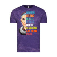 Women Belong In All Places R.u.th Bader Gins.burg R.b.g T Shirt Vintage Tee | Teevron